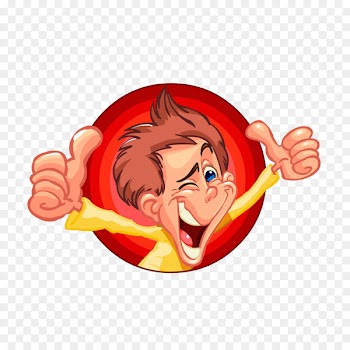 Cartoon Euclidean vector Thumb - Funny smile 