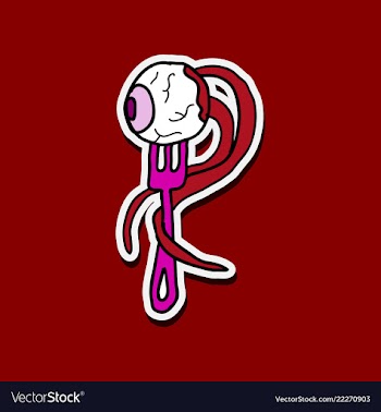 Cartoon eye on background vector image