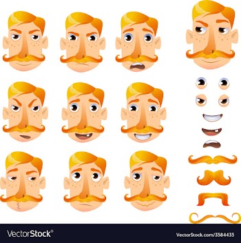  					Cartoon faces for humor vector image														