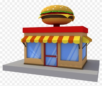 Cartoon Fast Food Building