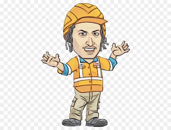 cartoon finger construction worker clip art thumb