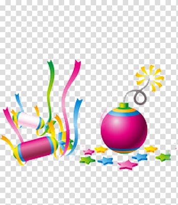 Cartoon Fireworks Firecracker, Holiday ribbon star transparent background PNG clipart