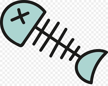 Cartoon Fish bone - Vector fish bones 