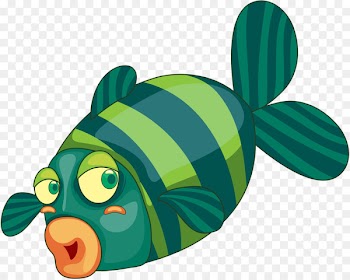 Cartoon Fish Illustration - Stripe fish 