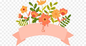 Cartoon Floral Wedding Invitation banner 