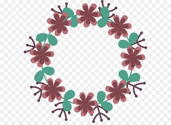 Cartoon flower decorative frame 
