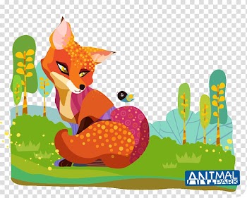 Cartoon Fox Watercolor painting Illustration, Fox Story transparent background PNG clipart