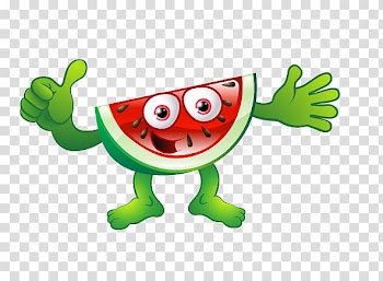 Cartoon Fruit Pineapple, Watermelon man transparent background PNG clipart