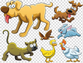 Cartoon Funny animal Drawing, animals transparent background PNG clipart