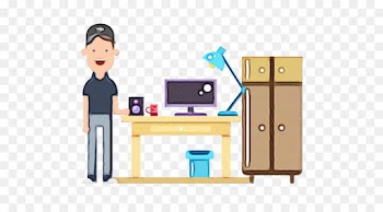 cartoon furniture desk table animation
