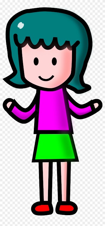 Cartoon Girl Clipart Girl Png - Simple Girl Clipart