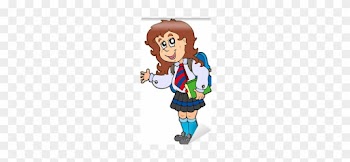 Cartoon Girl In School Uniform