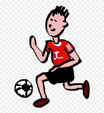 Cartoon Girl Playing Soccer 14, - Football Player Cartoon Png
