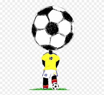 Cartoon Girl Playing Soccer 24, - Sports