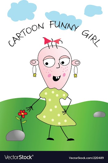  					Cartoon girl vector image														