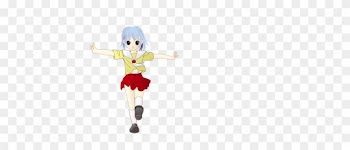 Cartoon Girl Walking - Cute Cartoon Girl Gif