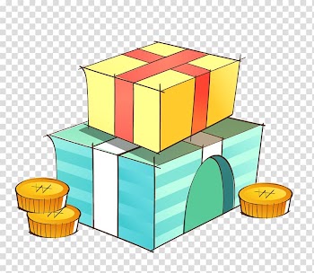 Cartoon Gold coin, Gift Coins Gift transparent background PNG clipart