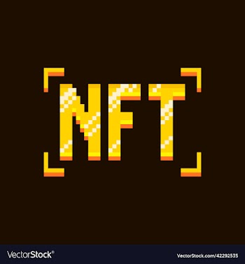 cartoon golden inscription lettering nft