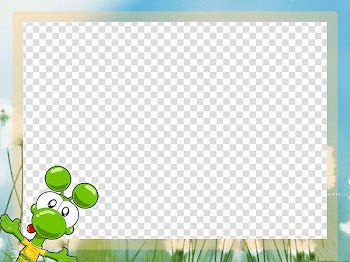 Cartoon Google , Blue flower frame transparent background PNG clipart