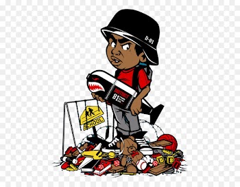 Cartoon Graffiti Illustration - Printing Graffiti People 