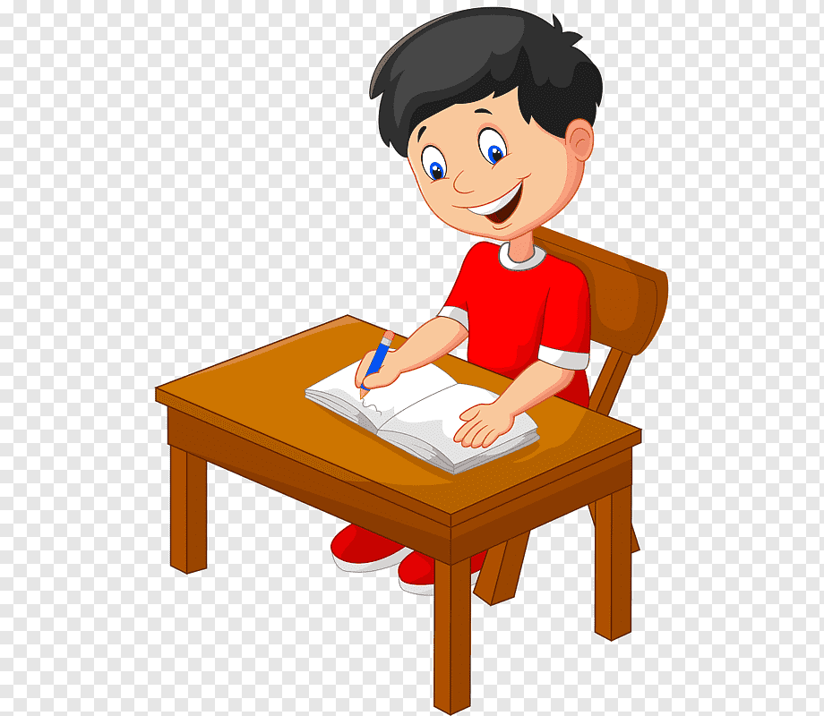 Cartoon graphy Writing Illustration, Serious homework kids, child, furniture, reading png