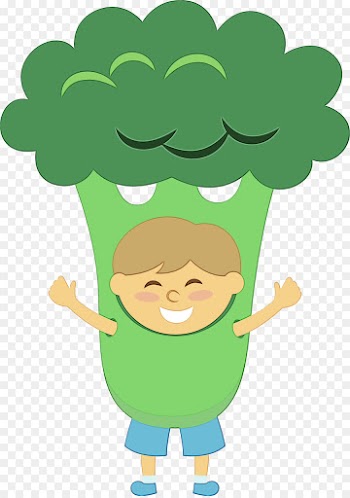 cartoon green cruciferous vegetables leaf vegetable clip art