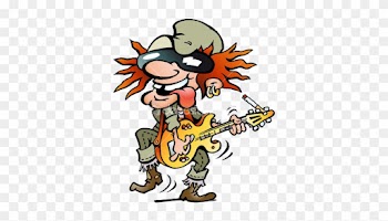 Cartoon Guitarist Drawing - Cartoon Guitarist Drawing