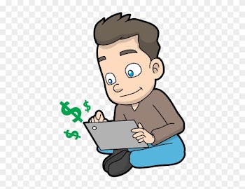 Cartoon Guy Making Money Online - Wikimedia Commons