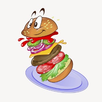 Cartoon hamburger character clipart, food | Free Vector - rawpixel