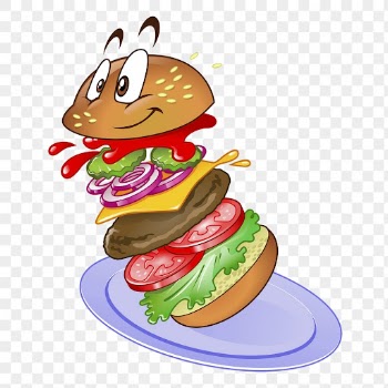 Cartoon hamburger png sticker illustration, | Free PNG - rawpixel