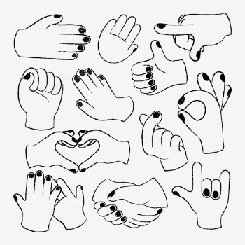 Cartoon hands sticker, cute doodle | Free Vector Illustration - rawpixel