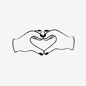 Cartoon hands sticker, heart sign, | Free Vector Illustration - rawpixel