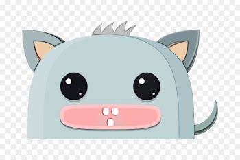 cartoon head pink eye snout