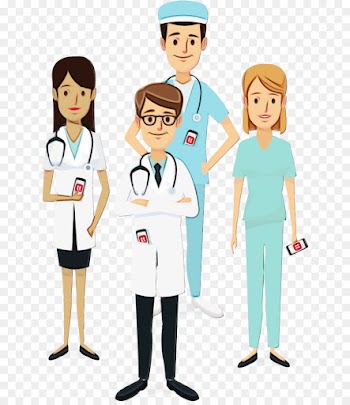 cartoon health care provider physician job nurse