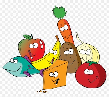 Cartoon Healthy Lunch Food Clipart - Fruit &amp; Vegetables Clipart