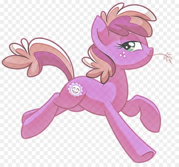 cartoon horse pink violet animal figure