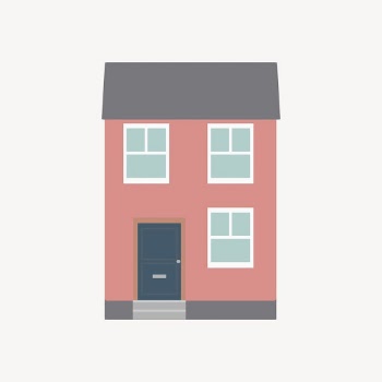 Cartoon house clipart, architecture illustration. | Free Photo - rawpixel