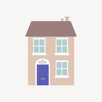 Cartoon house clipart, architecture illustration | Free PSD - rawpixel