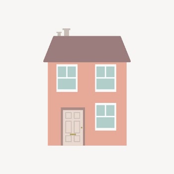 Cartoon house sticker, architecture illustration | Free Vector - rawpixel