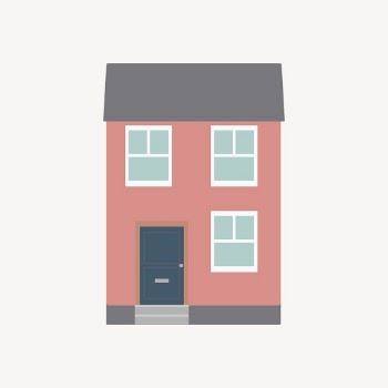 Cartoon house sticker, architecture illustration | Free Vector - rawpixel