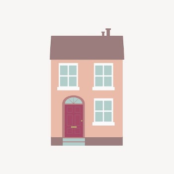 Cartoon house sticker, architecture illustration | Free Vector - rawpixel