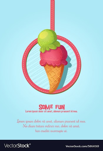 Cartoon ice cream design vector image