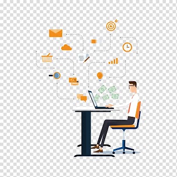 Cartoon Illustration, Business office people transparent background PNG clipart