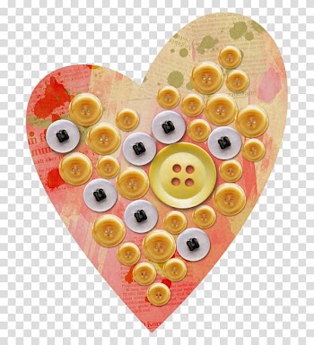 Cartoon Illustration, Color cartoon buttons love transparent background PNG clipart