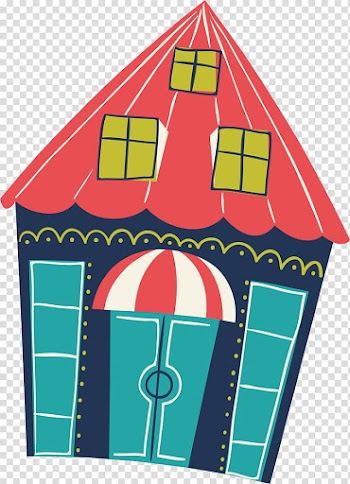 Cartoon Illustration, Colorful cartoon cabin transparent background PNG clipart