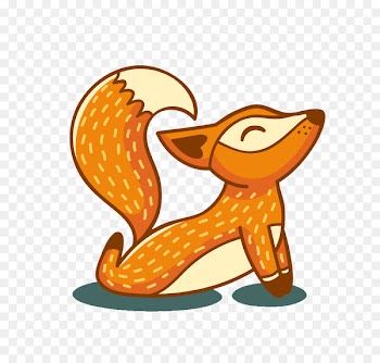 Cartoon Illustration - Fox doing yoga 