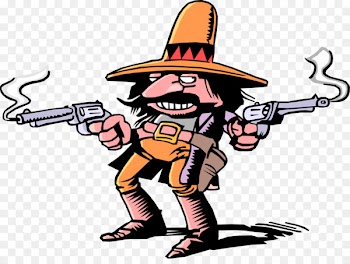 Cartoon Illustration Gunfighter Image Vector graphics - sterotype sign 