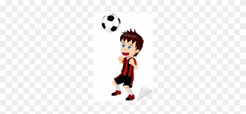 Cartoon Illustration Of A Kid Playing Soccer Sticker - Jugar Futbol Dibujos Animados