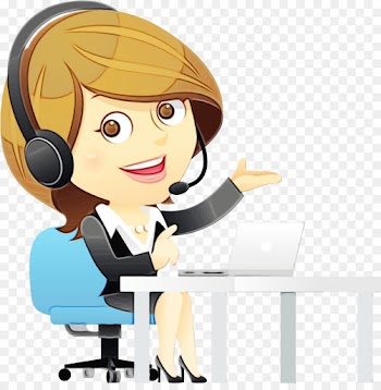 cartoon job call centre employment telephone operator