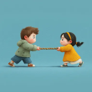 Cartoon Kids Tug of War Cartoon Kids Tug of War